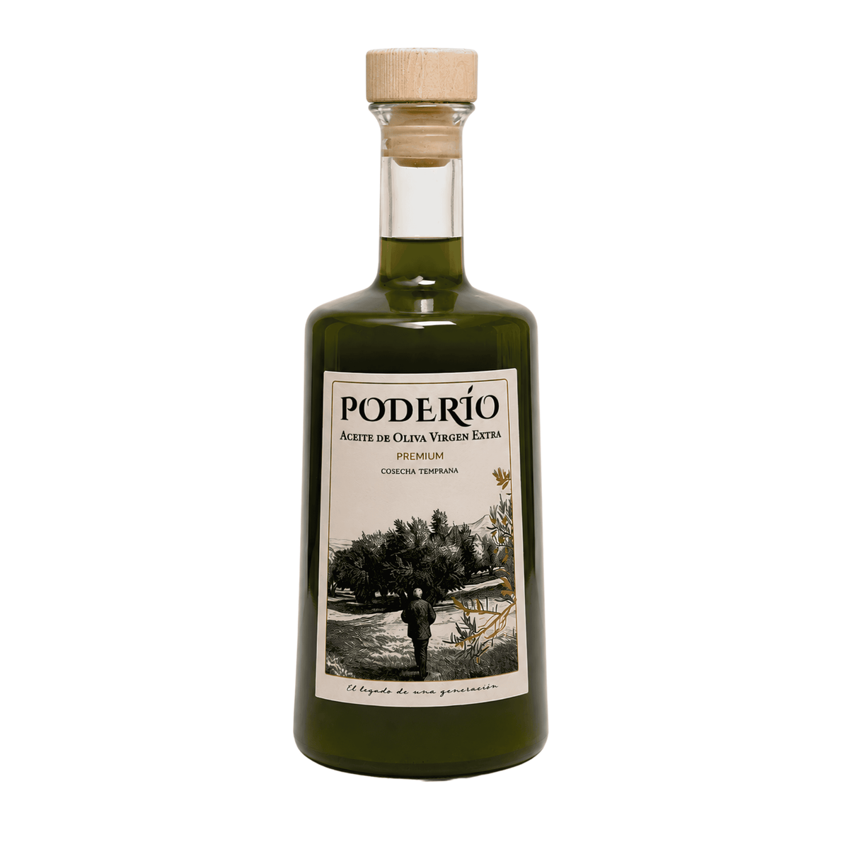 Botella de aceite de oliva virgen extra