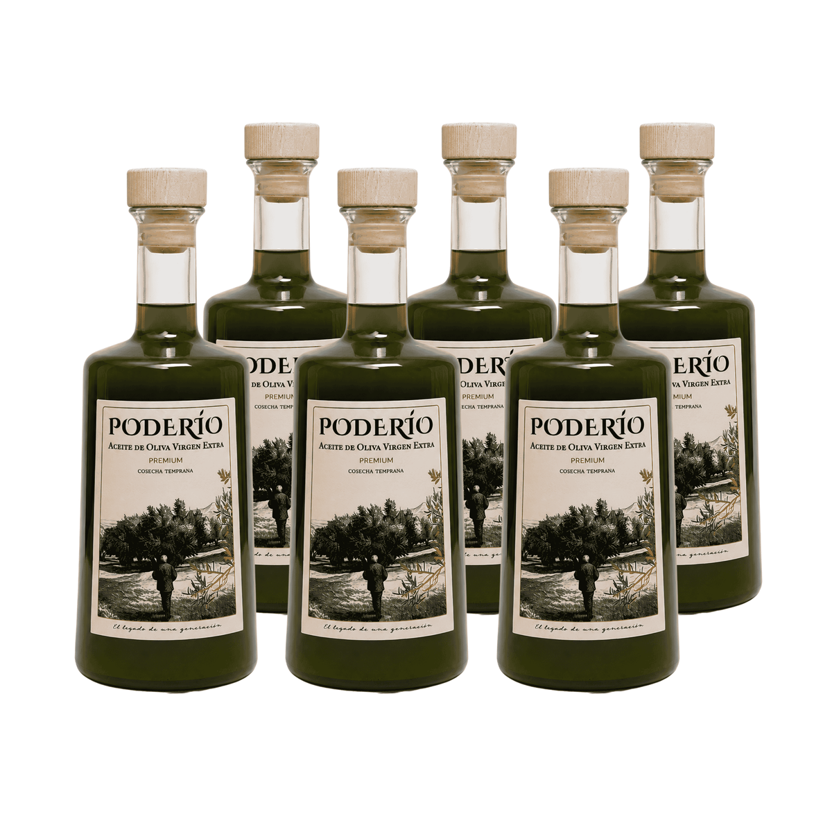 Pack de 6 botellas de aceite de oliva virgen extra